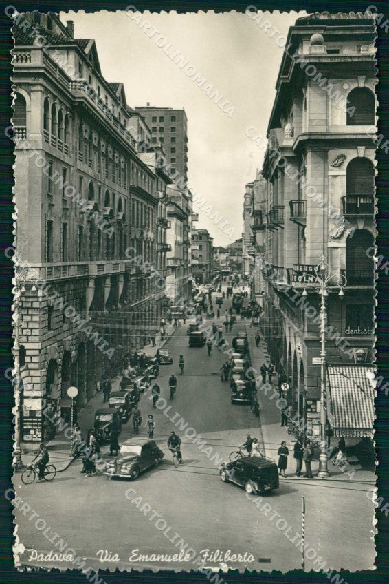 Padova Città Via Emanuele Filiberto Automobili Foto cartolina RT2845 – fronte