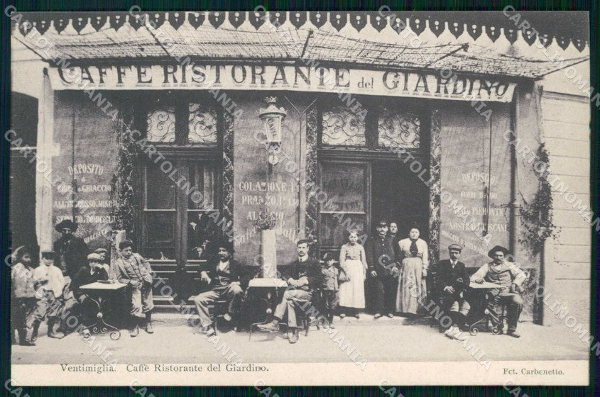 Imperia Ventimiglia Caffè Ristorante del Giardino cartolina RT2856 – fronte