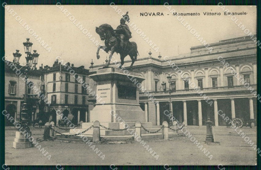 Novara Città Monumento Vittorio Emanuele cartolina RT2859 – fronte