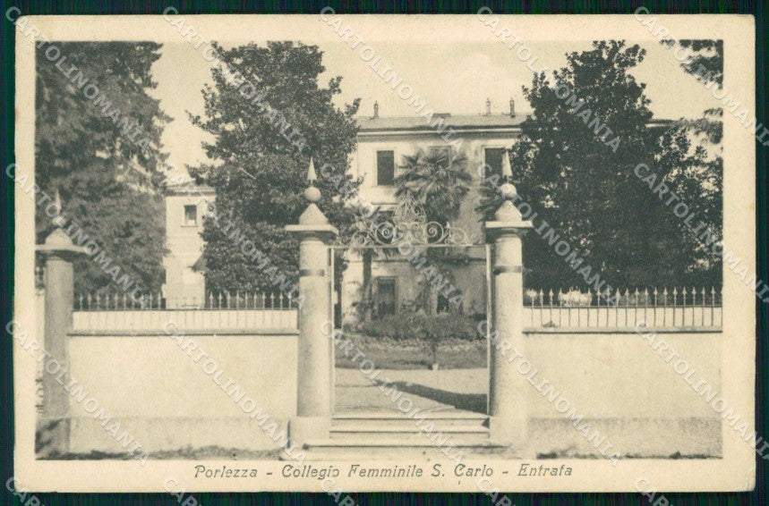 Como Porlezza Collegio Femminile San Carlo Entrata cartolina RT2863 – fronte