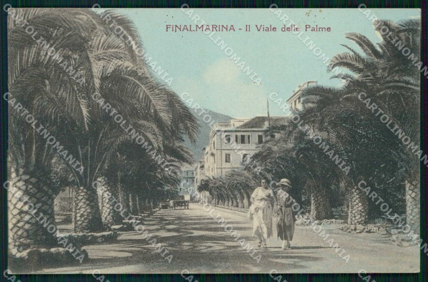 Savona Finale Marina Viale delle Palme cartolina RT2866 – fronte