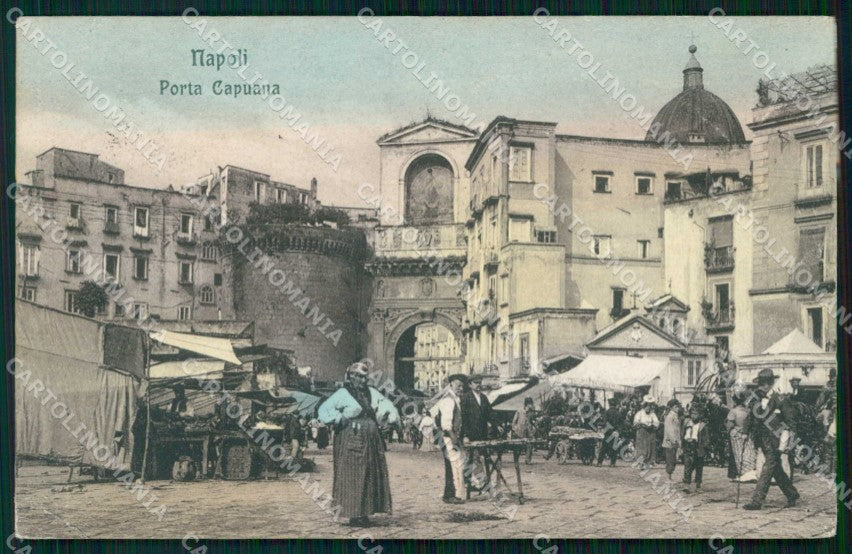 Napoli Città Porta Capuana Mercato cartolina RT2869 – fronte