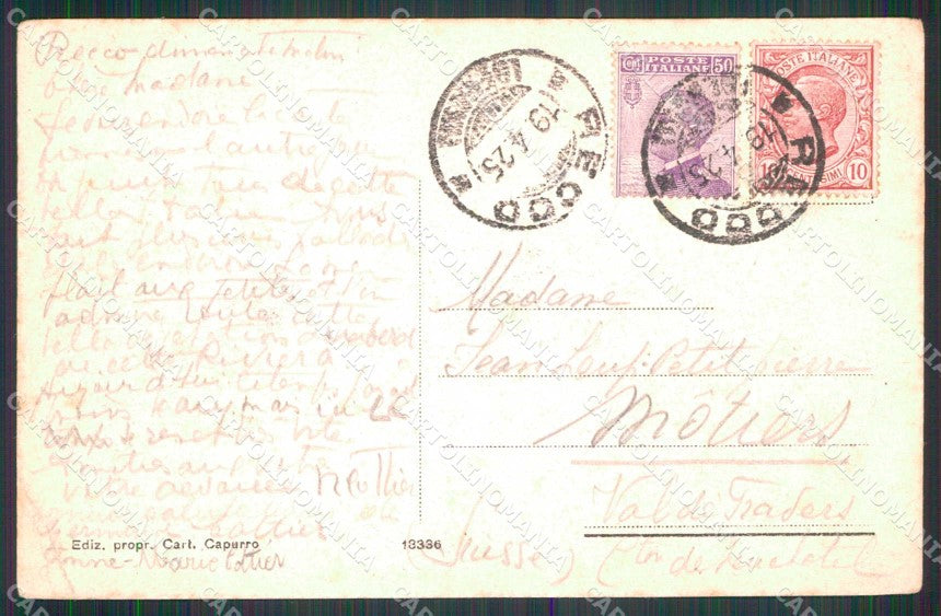 Genova Recco Punta Sant'Anna Barche PIEGHINA cartolina RT2871 – retro