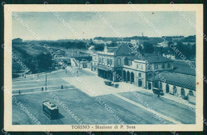 Torino Città Stazione di Porta Susa Tram cartolina RT2878 – fronte