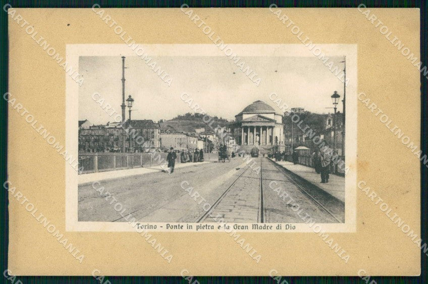 Torino Città Ponte in Pietra Gran Madre di Dio Tram cartolina RT2879 – fronte