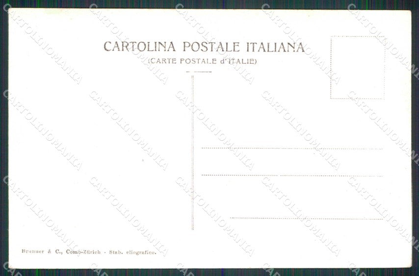 Sondrio Chiavenna Castello con Diligenza Brunner cartolina RT2884 – retro
