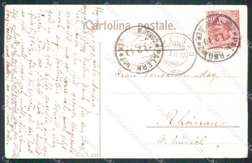 Palermo Città Carro Siciliano Costumi cartolina RT2887 – retro