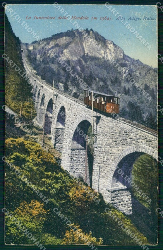 Bolzano Caldaro Funicolare Passo Mendola ABRASA cartolina RT2909 – fronte