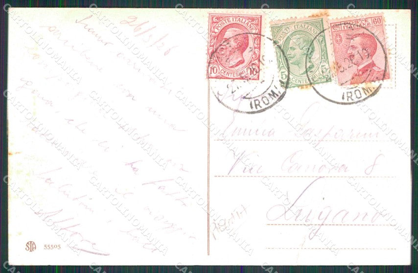 Roma Civitavecchia Stazione Centrale PIEGA STRAPPO cartolina RT2912 – retro