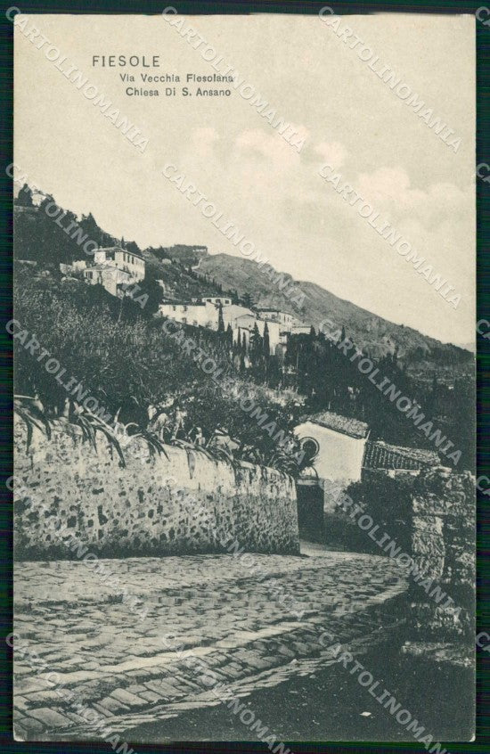 Firenze Fiesole Via Vecchia Fiesolana Chiesa di Sant'Ansano cartolina RT2917 – fronte