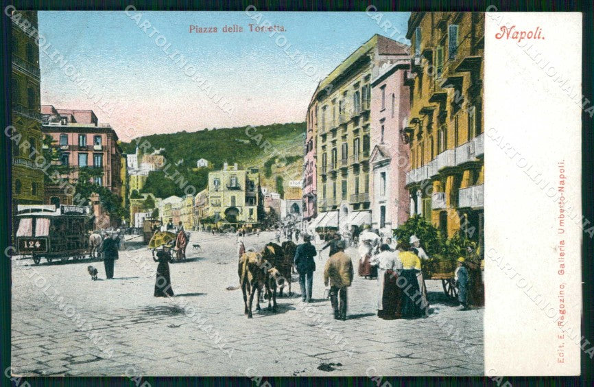 Napoli Città Piazza della Torretta cartolina RT2927 – fronte