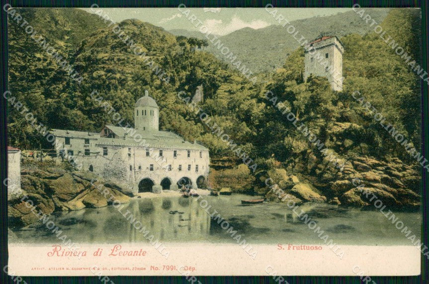 Genova San Fruttuoso Riviera di Levante Barche cartolina RT2941 – fronte