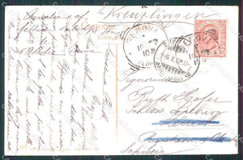 Genova Rapallo San Michele Trenkler 19 PIEGA cartolina RT2944 – retro