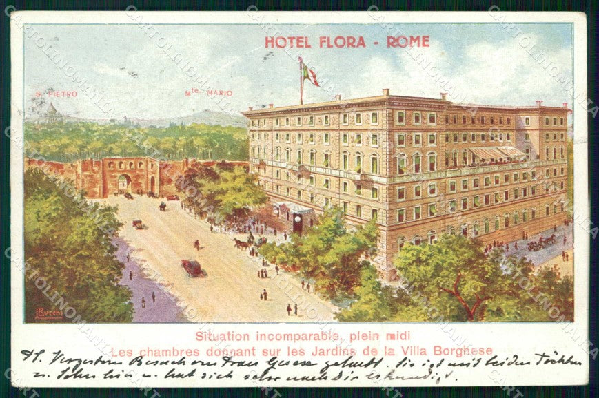 Roma Città Hotel Flora cartolina RT2951 – fronte