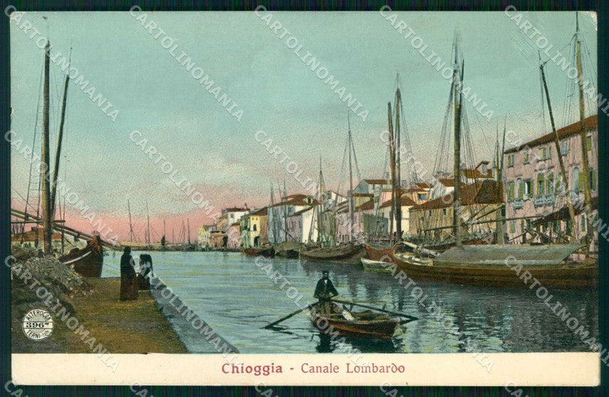Venezia Chioggia Canale Lombardo Barche Alterocca 3967 cartolina RT2959 – fronte