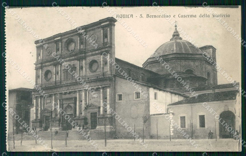 L'Aquila Città San Bernardino Caserma della Fanteria cartolina RT2968 – fronte