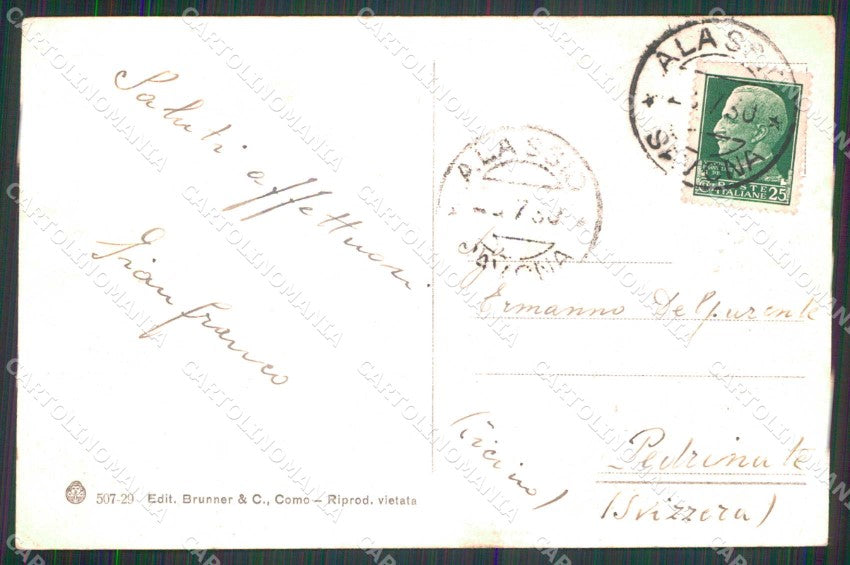 Savona Alassio Hotel Salisbury Brunner 507 29 cartolina RT2970 – retro