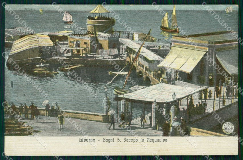 Livorno Città Bagni San Jacopo in Acquaviva Alterocca 6008 cartolina RT2984 – fronte