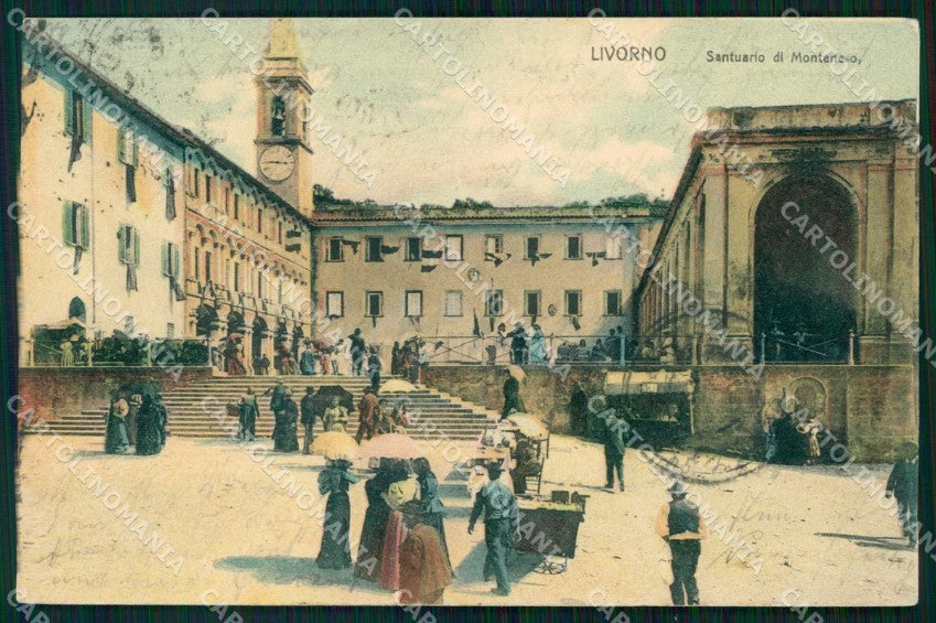 Livorno Città Santuario di Montenero ABRASA cartolina RT2986 – fronte