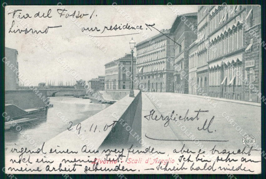 Livorno Città Scali d'Azeglio Alterocca 6001 cartolina RT2993 – fronte
