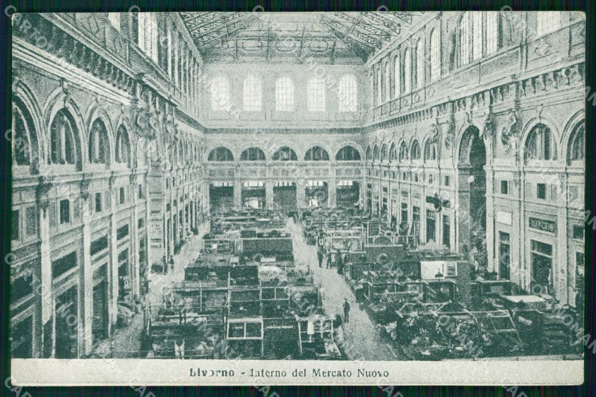 Livorno Città Interno Mercato Nuovo cartolina RT2996 – fronte