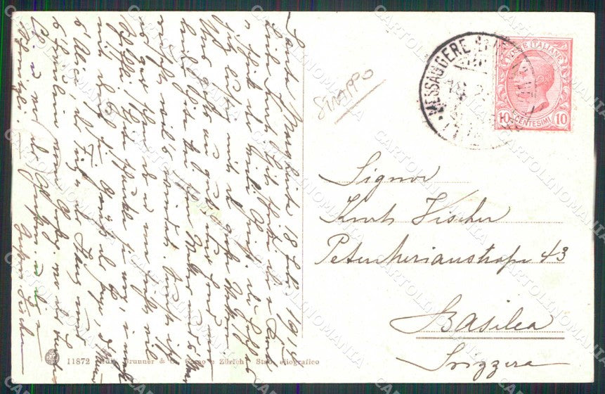 Genova Santa Margherita Ligure Via Sella Brunner 11872 STRAPPO cartolina RT3002 – retro