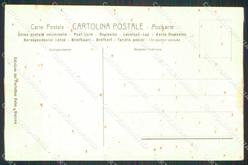 Genova Portofino cartolina RT3011 – retro