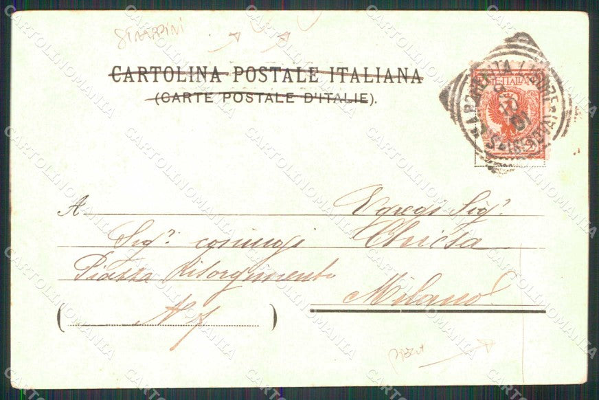 Genova Portofino San Fruttuoso Torre Doria STRAPPINI PIEGA cartolina RT3016 – retro