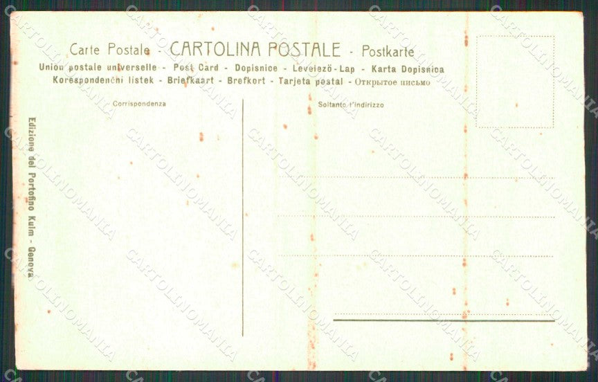 Genova Portofino Porto con Barche cartolina RT3022 – retro
