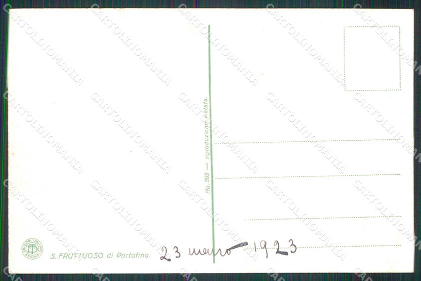 Genova San Fruttuoso Abbazia Barche cartolina RT3024 – retro
