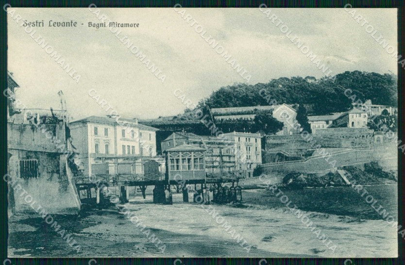 Genova Sestri Levante Bagni Miramare Brunner 22682 cartolina RT3027 – fronte