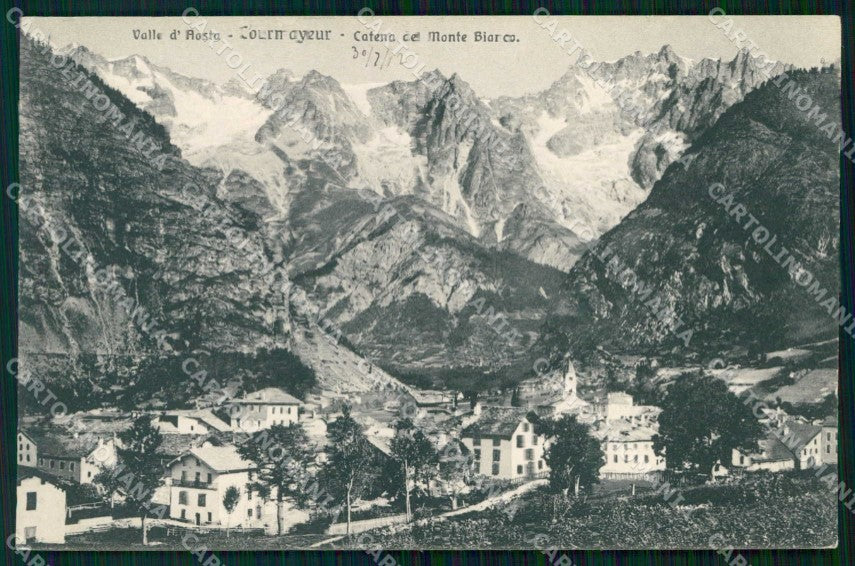 Aosta Courmayeur Catena Monte Bianco Brunner 4867 cartolina RT3035 – fronte