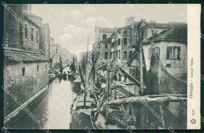 Venezia Chioggia Canale Vena Barche Brunner 7665 cartolina RT3036 – fronte