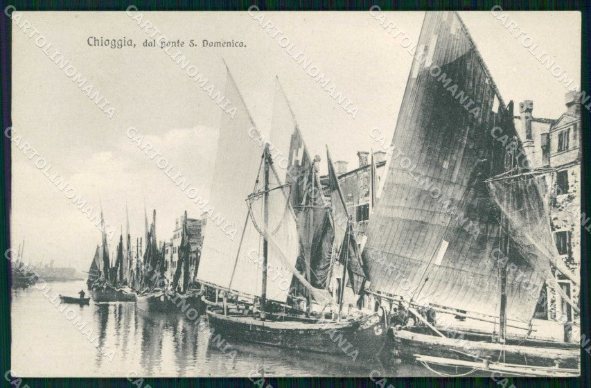 Venezia Chioggia Ponte San Domenico Barche Brunner 7670 cartolina RT3037 – fronte