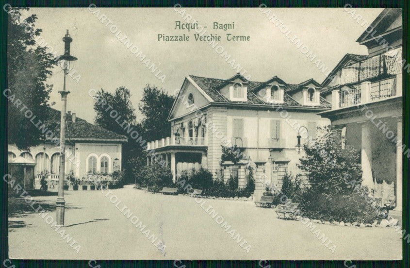 Alessandria Acqui Terme Bagni Piazzale Vecchie Terme cartolina RT3054 – fronte