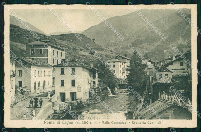 Brescia Ponte di Legno Valle Camonica Trattoria Cominoli cartolina RT3057 – fronte