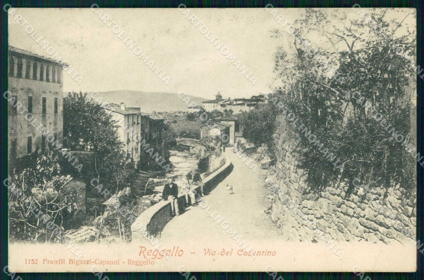 Firenze Reggello Via del Casentino ABRASA cartolina RT3069 – fronte
