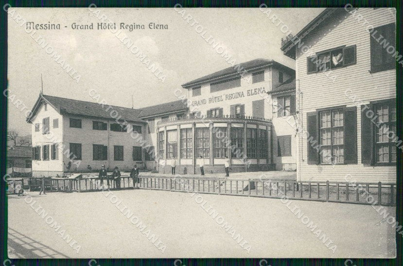 Messina Città Grand Hotel Regina Elena STRAPPINO cartolina RT3074 – fronte