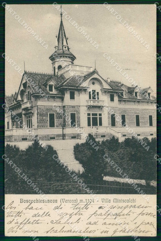 Verona Bosco Chiesanuova Villa Miniscalchi cartolina RT3077 – fronte