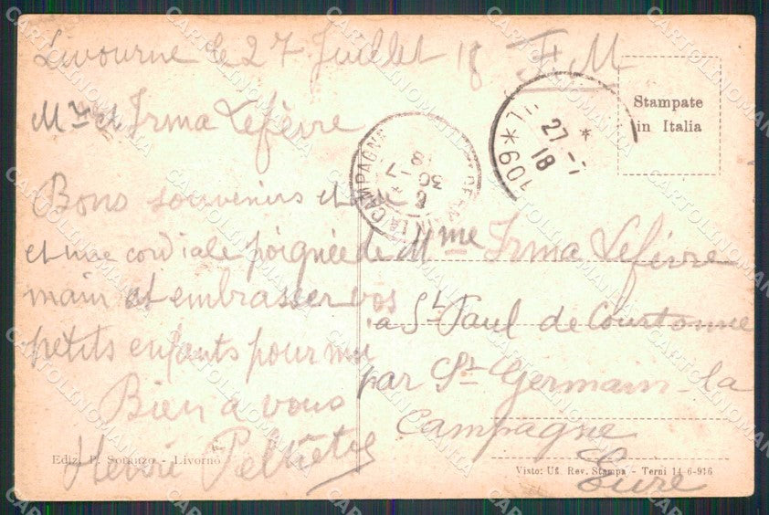 Livorno Città Saluti da Fortezza Vecchia Barche Alterocca 6000 cartolina RT3084 – retro