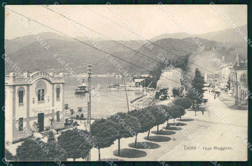 Varese Luino Lago Maggiore Barche Treno Brunner 990 cartolina RT3090 – fronte