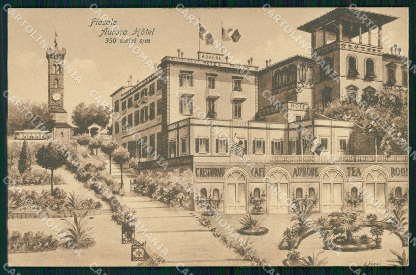 Firenze Fiesole Aurora Hotel cartolina RT3095 – fronte