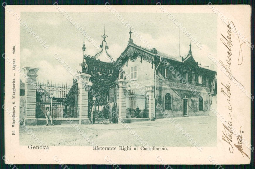 Genova Città Ristorante Righi Castellaccio cartolina RT3104 – fronte