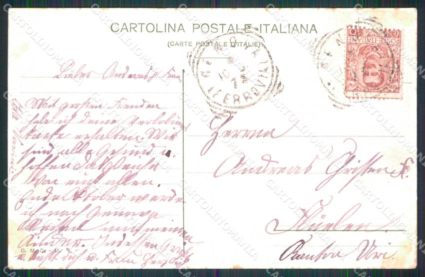 Genova Città Veduta dalle Caserme San Benigno Treno cartolina RT3109 – retro