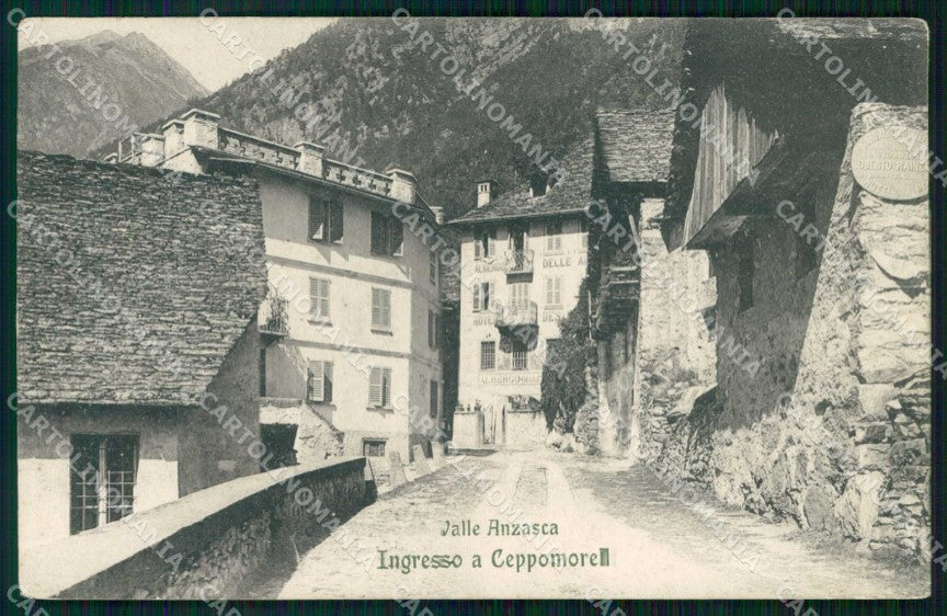 Verbania Ceppo Morelli Ingresso Valle Anzasca PIEGA cartolina RT3120 – fronte