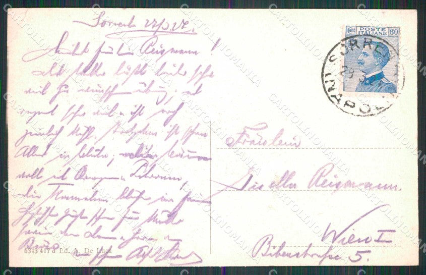 Napoli Sorrento Veduta San Antonio Vesuvio cartolina RT3146 – retro