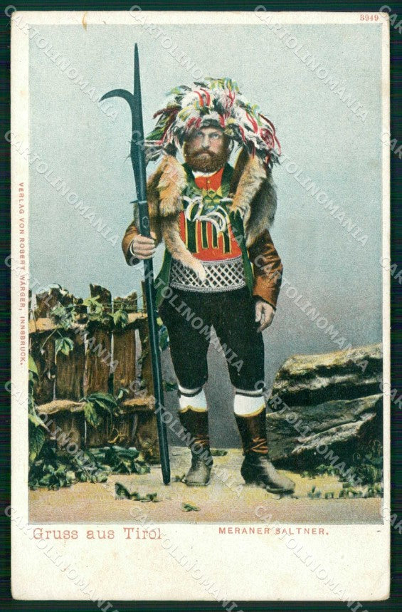 Bolzano Città Saluti da Tirolo Costumi cartolina RT3167 – fronte