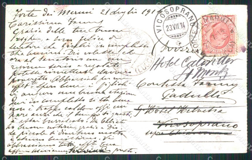 Lucca Forte dei Marmi Viale Morin cartolina RT3177 – retro