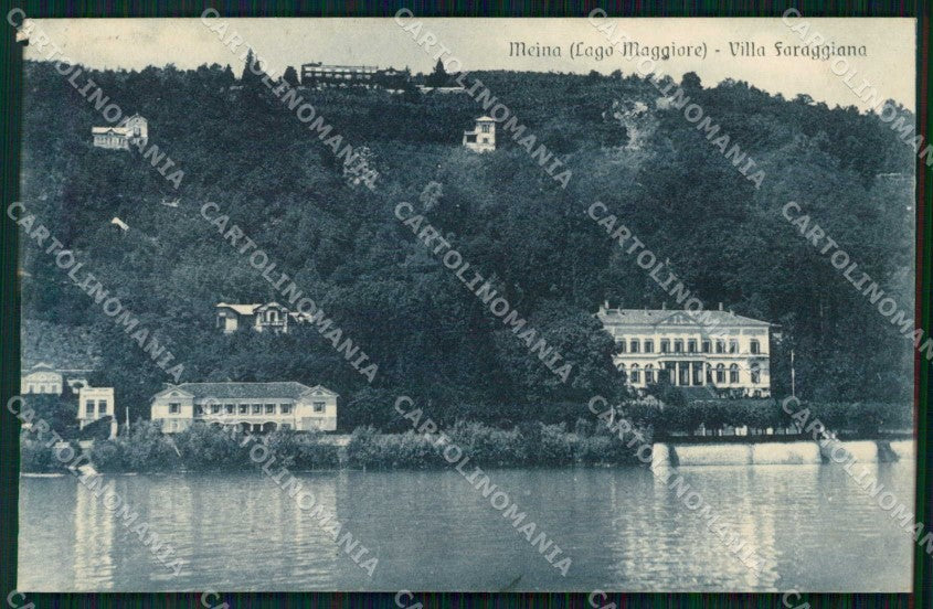 Novara Meina Lago Maggiore Villa Faraggiana ABRASA cartolina RT3182 – fronte