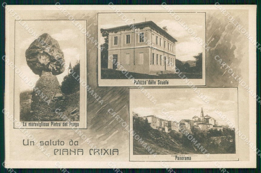 Savona Piana Crixia Pietra del Fungo Palazzo delle Scuole cartolina RT3187 – fronte